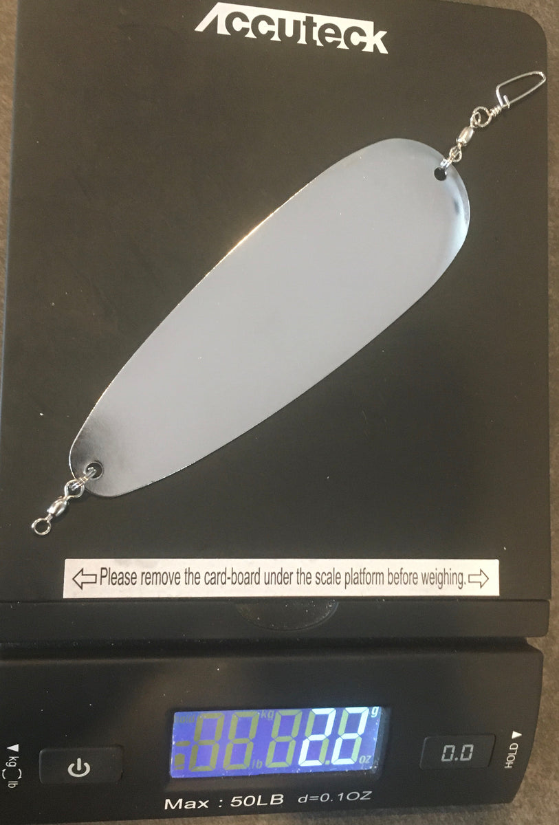 Teardrop Dodger Blanks 5 1/2 inch includes split rings and swivels 25