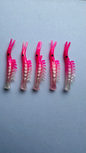 Shrimp - UV Dyed Kokanee Shrimp #3 (5-Pack) pink/white
