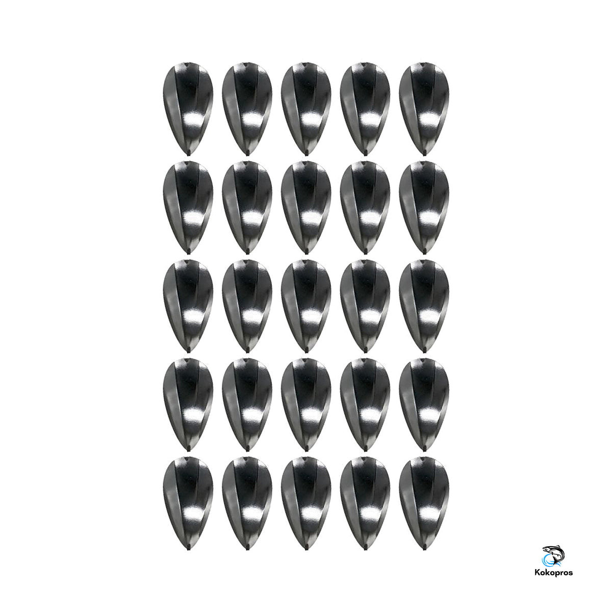 KOKOPROS® Original Jet Dodger - (25) -Pack of Silver Jet Dodgers Blanks-