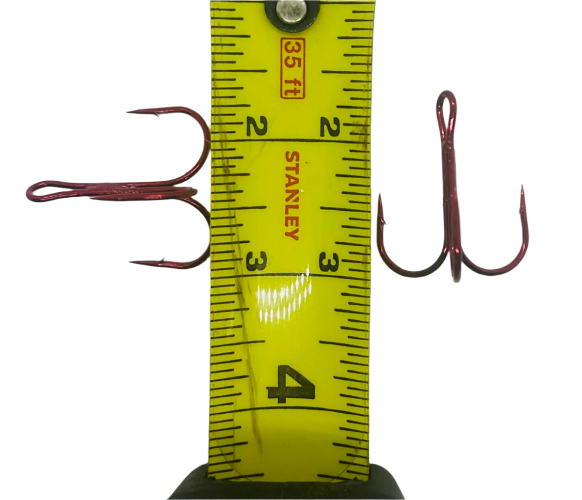 KOKOPROS® red treble hooks, size 2/0, 50-pack, with size measurement