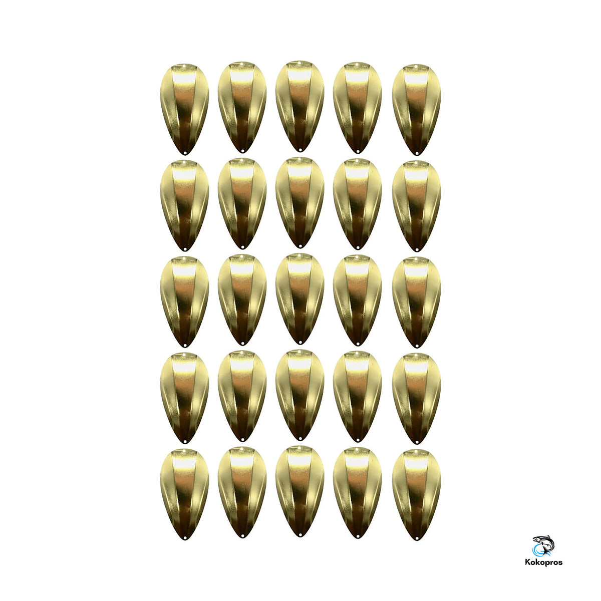 KOKOPROS® Original Jet Dodger - (25) -Pack of Gold Jet Dodgers Blanks-