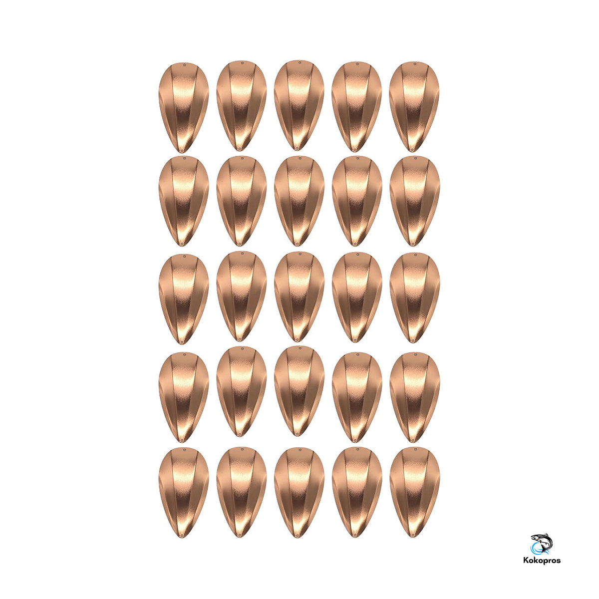 KOKOPROS® Original Jet Dodger - (25) -Pack of Copper Jet Dodgers Blanks-