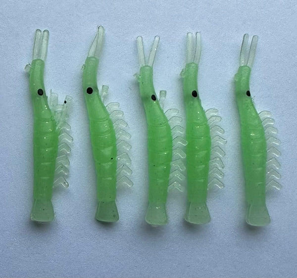 Shrimp - KOKOPROS Luminous Micro Shrimp #11- Lt. Green w/Chartreuse Spinner Blade