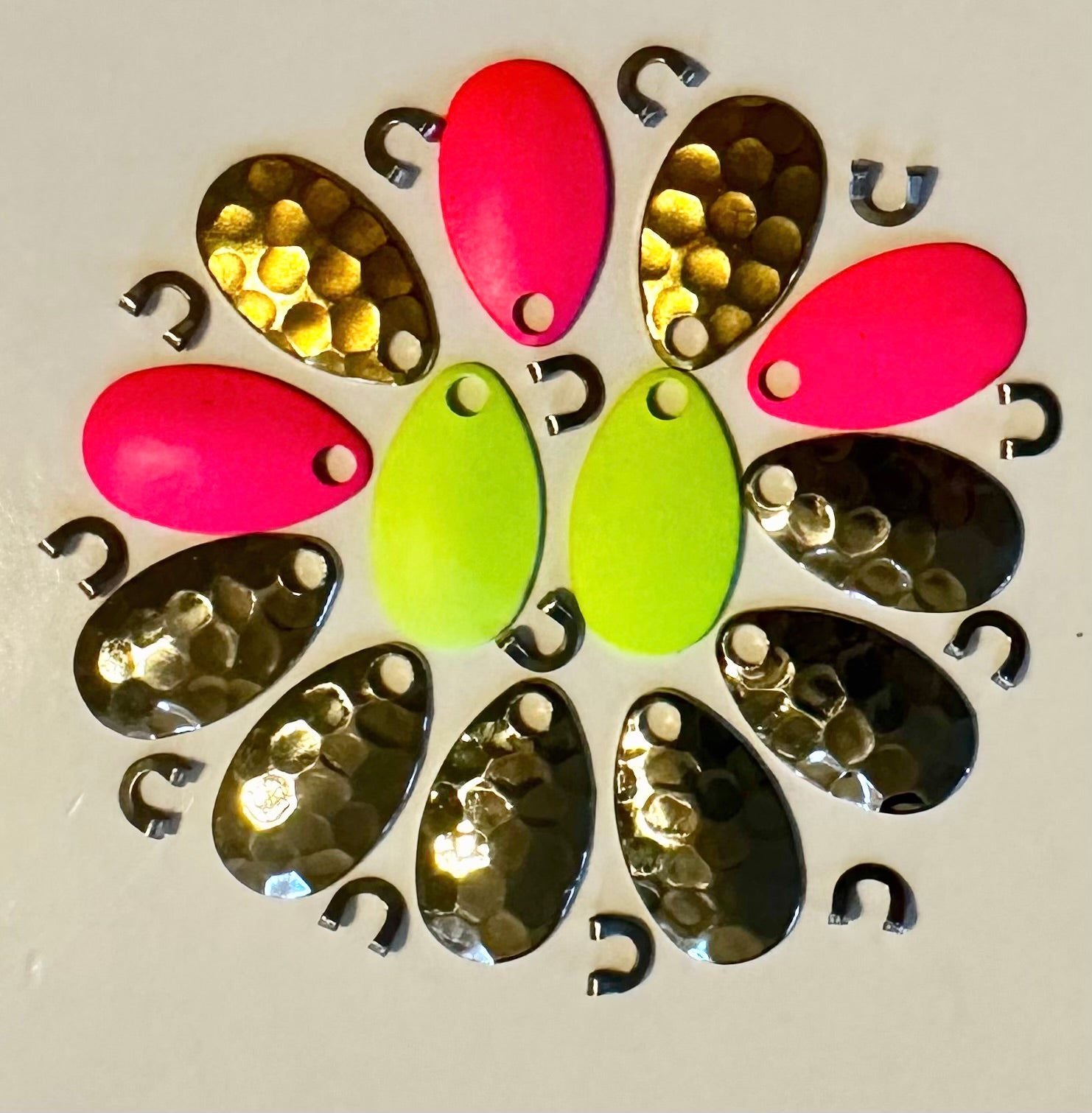 Spinner blade - 13 Assorted Color size #1 Indiana Spinner Blades
