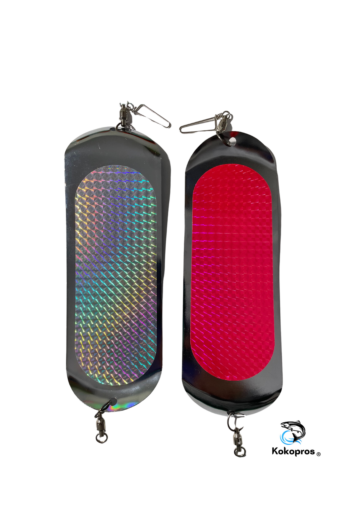 KOKOPROS® pink and silver salmon flashers, 8 1/2-inch, 2-pack, pair