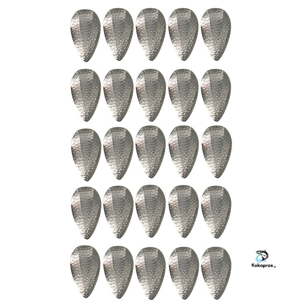 KOKOPROS®  SPRING HAMMERED (SILVER) 4 Inch Jets Dodger Blanks  -