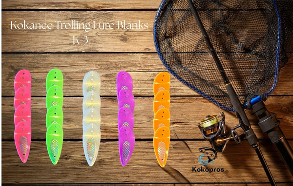 KOKOPROS® K-3  Kokanee Trolling Lure Blanks  (20) Pack