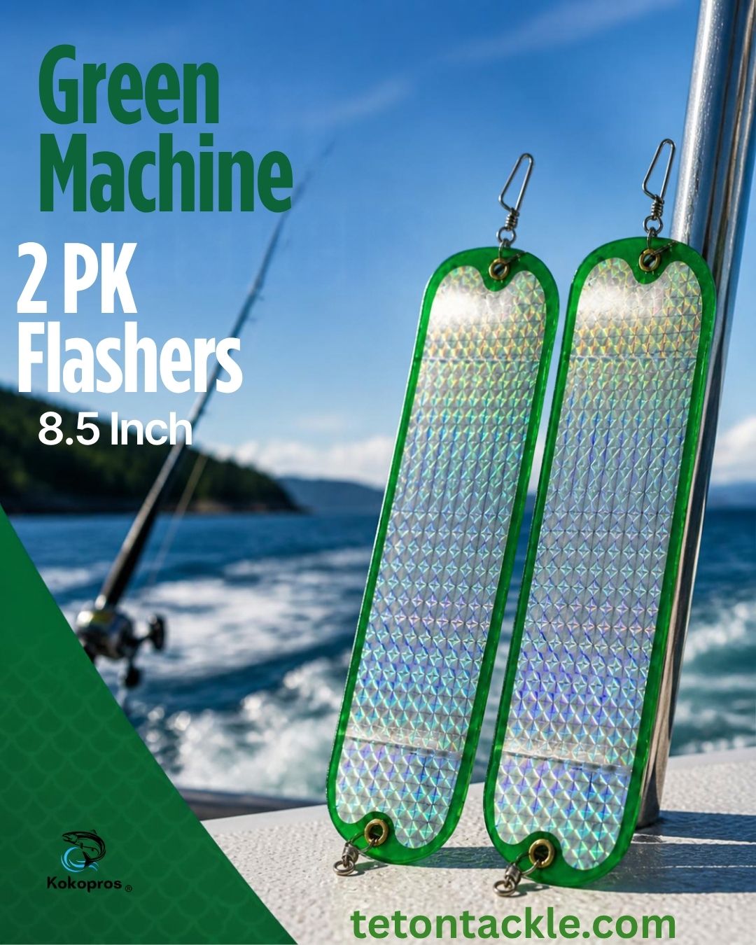 Flasher -KOKOPROS®  The Green Machine or Orange Machine - 8 1/2 in  Flashers