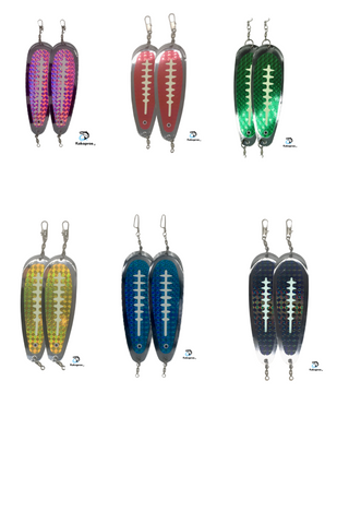 Dodger - KOKOPROS® *** Kokanee Salmon Finished Teardrop Fishing Flashers 5 ½ inch Chrome Plated 2 PK - Vibrant Colors for Enhanced Attraction - Durable & Easy to Use - ** Holographic Color Options**