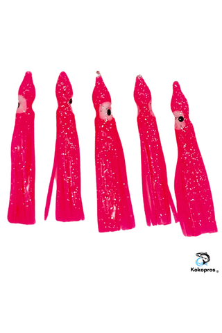 Squid skirts - Regular 6 cm Hot Pink Squid Skirts (5-PACK)