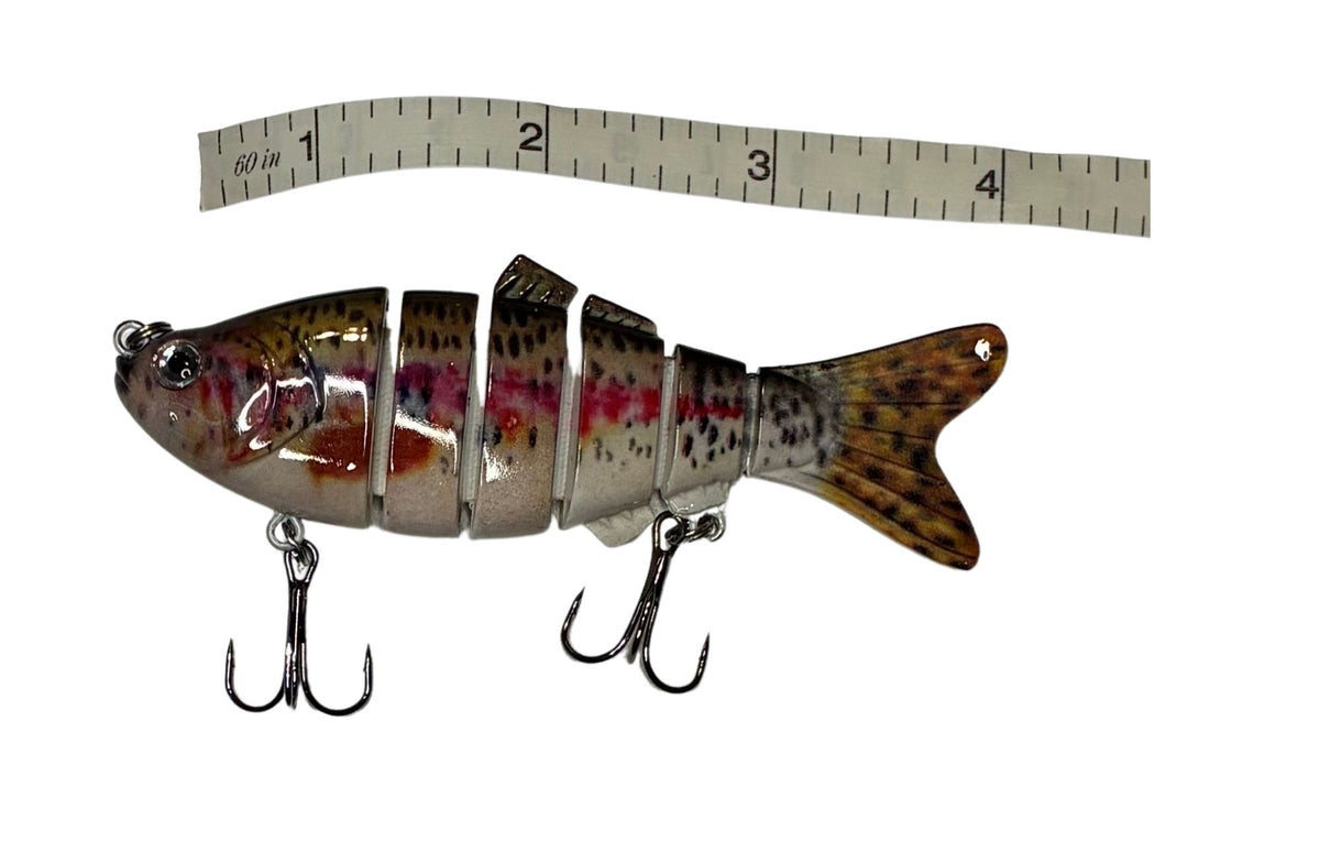 KOKOPROS® multicolor jointed minnow bass lures, 5-pack with case, alternate view