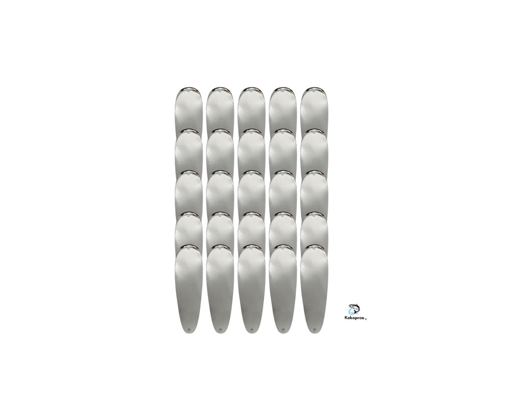 KOKOPROS® silver blank teardrop flashers, 5 1/2-inch, 25-pack, alternate view 2