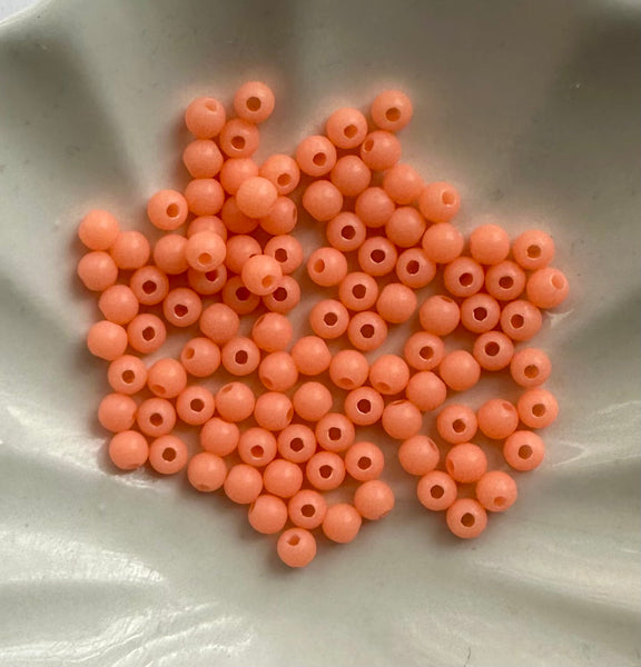 Beads - (5mm) Pink Glow beads -- (100 Pack)