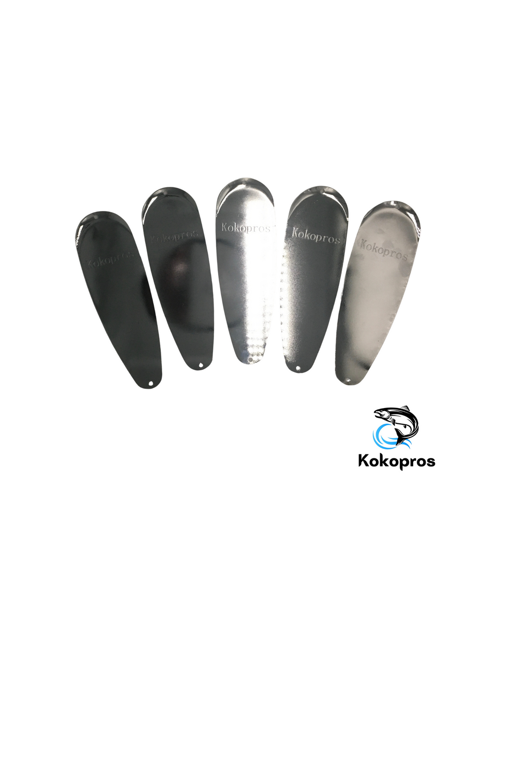 KOKOPROS® 7-inch teardrop dodger blanks, DIY 5-pack, alternate view 2