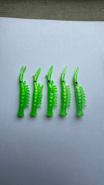 Shrimp - UV Dyed Kokanee Shrimp #10 (5-Pack) Bright Green
