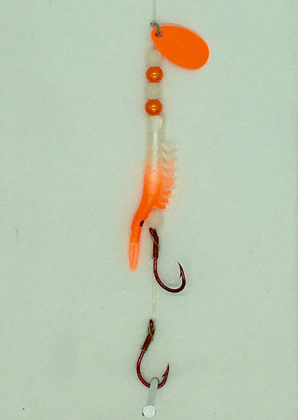 Shrimp - UV Dyed Kokanee Shrimp #9 (5-Pack) orange/white