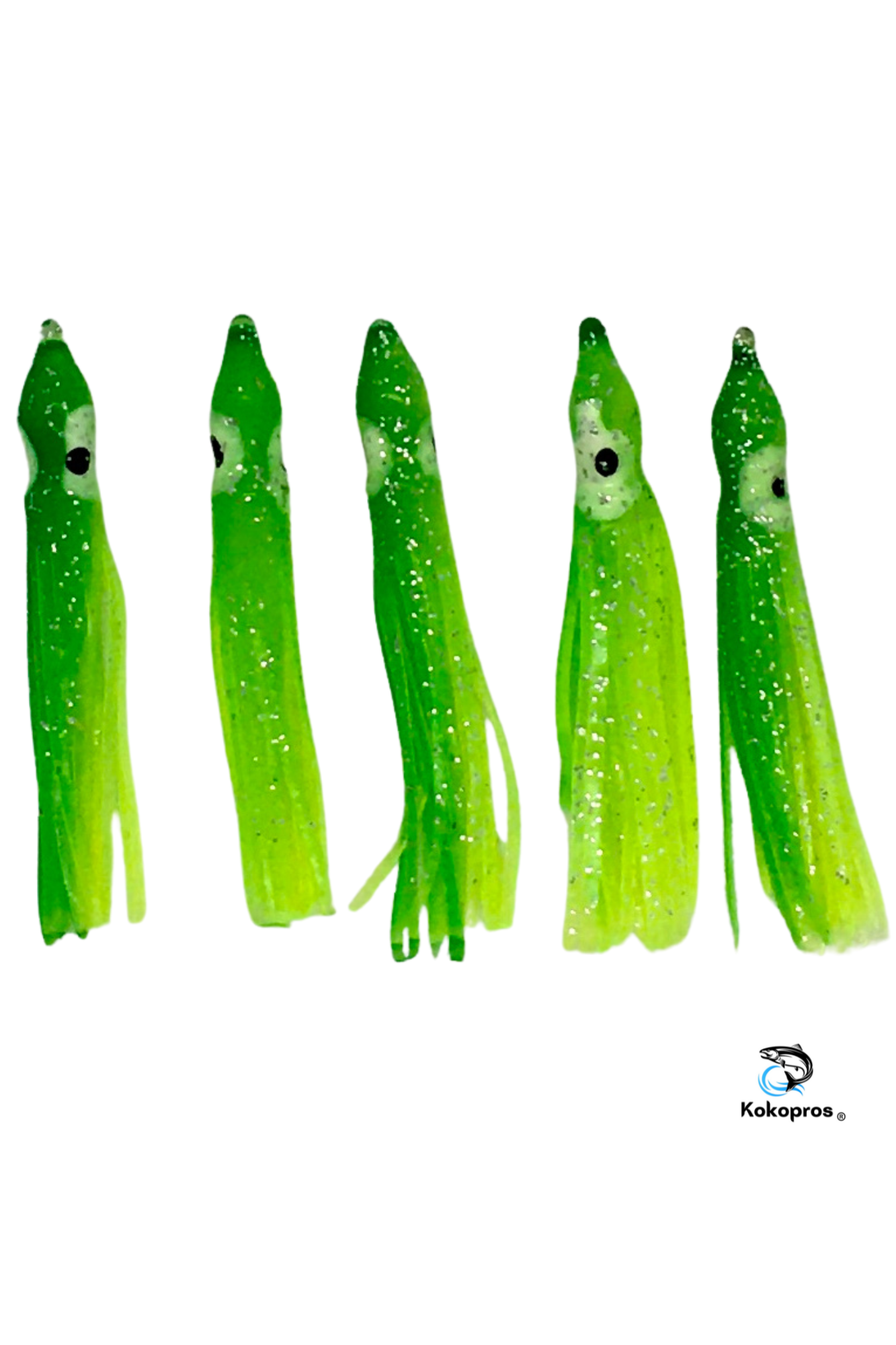 Squid skirts - 6 cm LUMINOUS Squid Skirts #10  Green Chartreuse 5-Packs