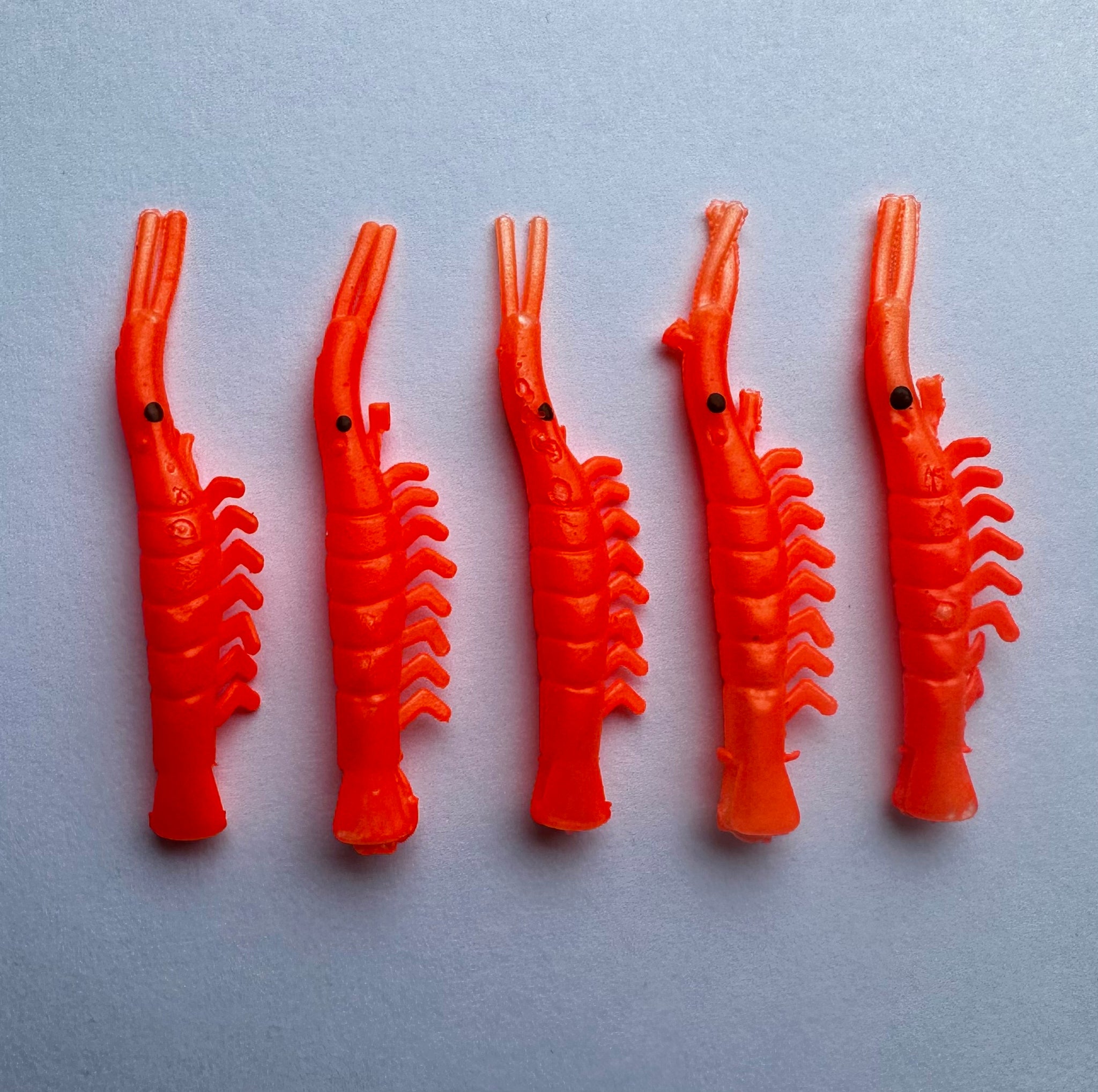 Shrimp - UV Dyed Kokanee Shrimp #1 (5-Pack) Orange