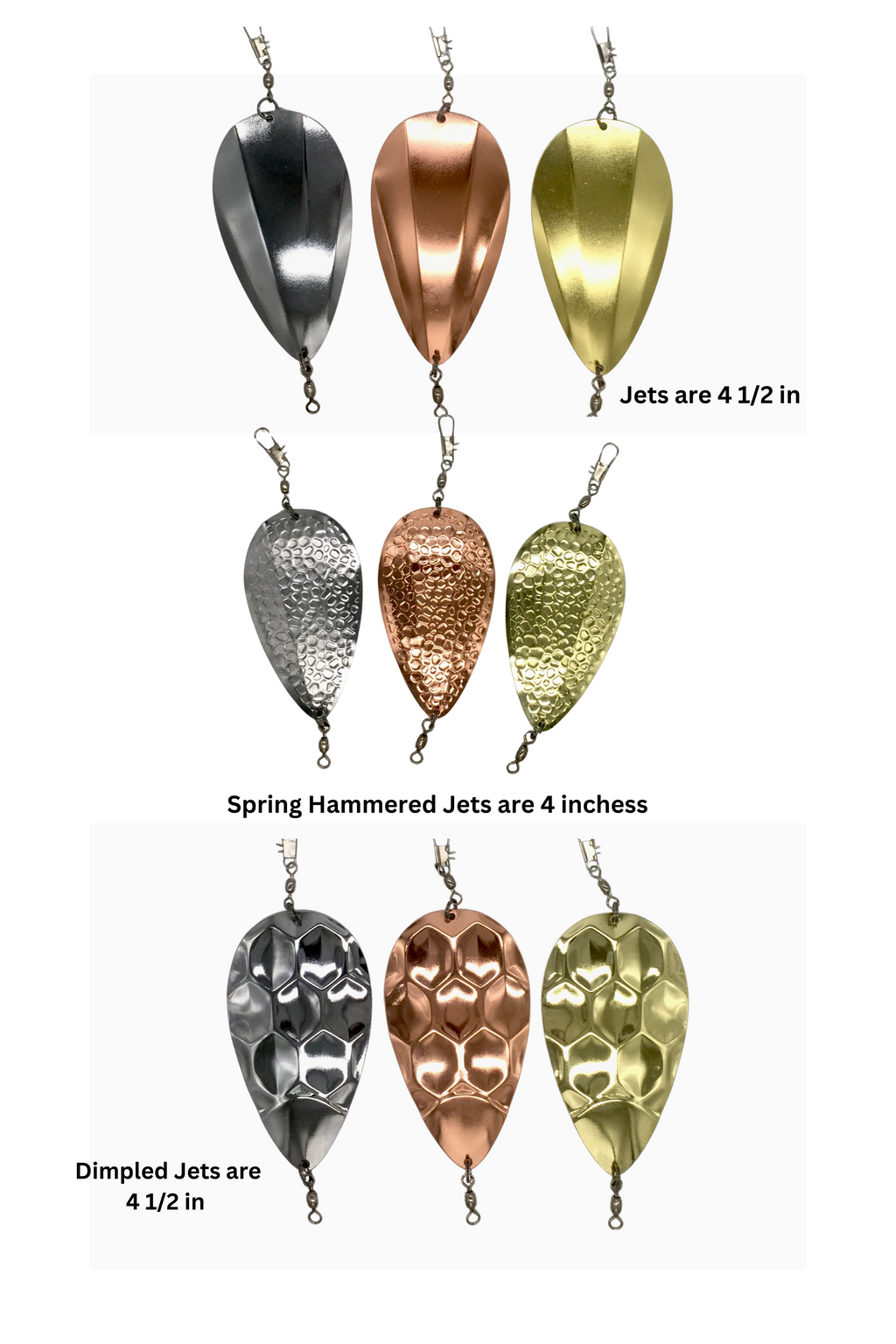 KOKOPROS® jet dodger mixed 9-pack in gold, silver and copper