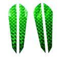 KOKOPROS® bright green reflective sidebar stickers for jet dodgers, twin pack