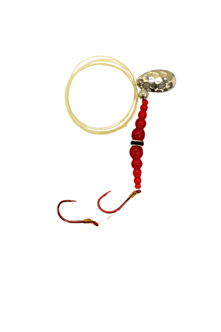 Spinners - -Beaded Ring spinner #5 Red