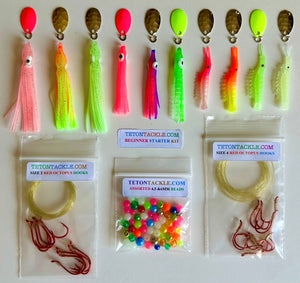 Kit - Beginner DIY Shrimp & Hoochie Kit - 10 Total- *Complete components *Incl.10 Pre Tied Hooks!.