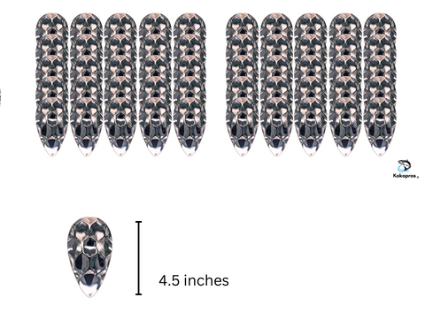 KOKOPROS® Dimple Jet Dodger Blanks 50 Pack (Silver, Gold, Copper) 4 1/2 inch