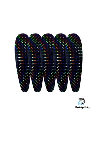 Stickers -KOKOPROS ® Black Hologram Stickers for 5 1/2- inch Teardrop Flashers 5 pack