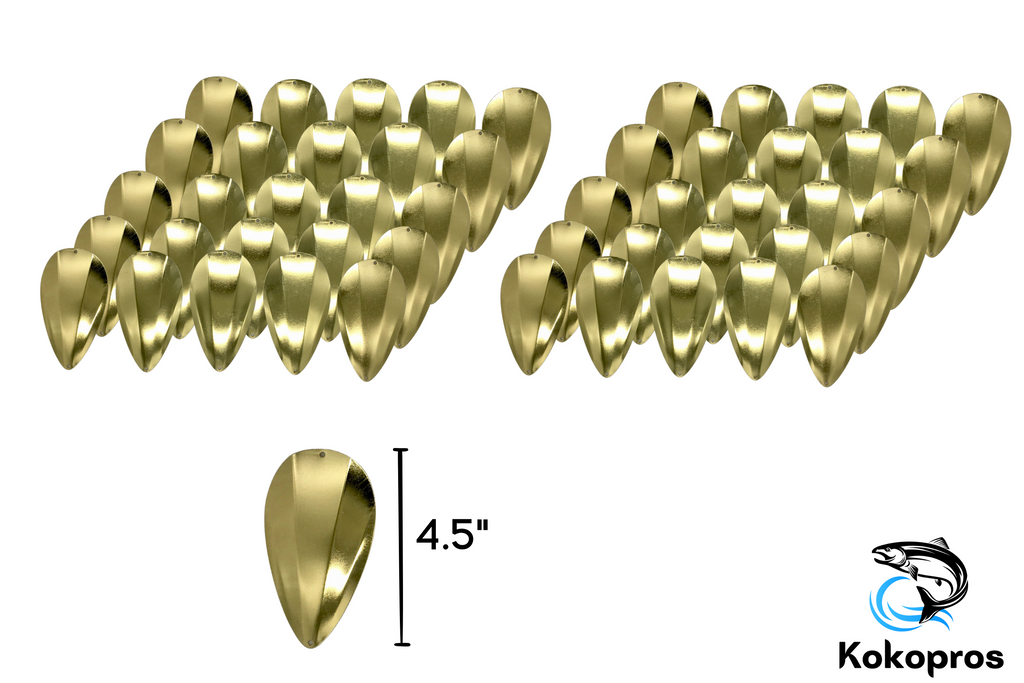 KOKOPROS® gold jet dodger blanks, 4 1/2-inch, 50-pack, alternate view