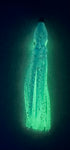 LUMINOUS Hoochie 6cm -Blue Magic #9 with Brass Spinner Blade- One Great Hoochie