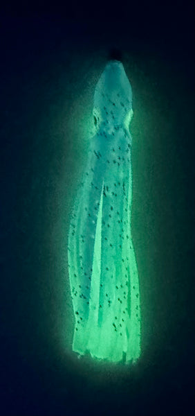 Hoochie - Blue Magic #9  Luminous Octopus Hoochie with Brass Spinner Blade- 6cm