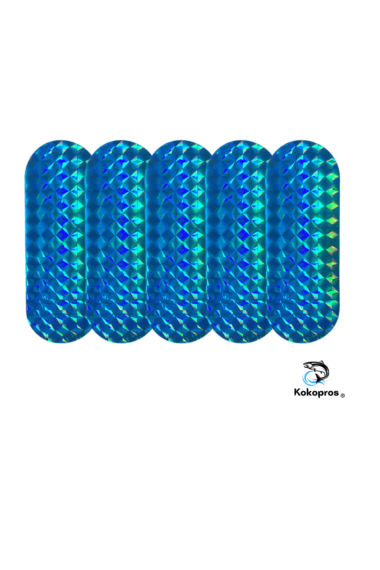 Stickers -KOKOPROS ® Blue Stickers for 4 3/4-inch Skateboard Dodger (5 Pack)