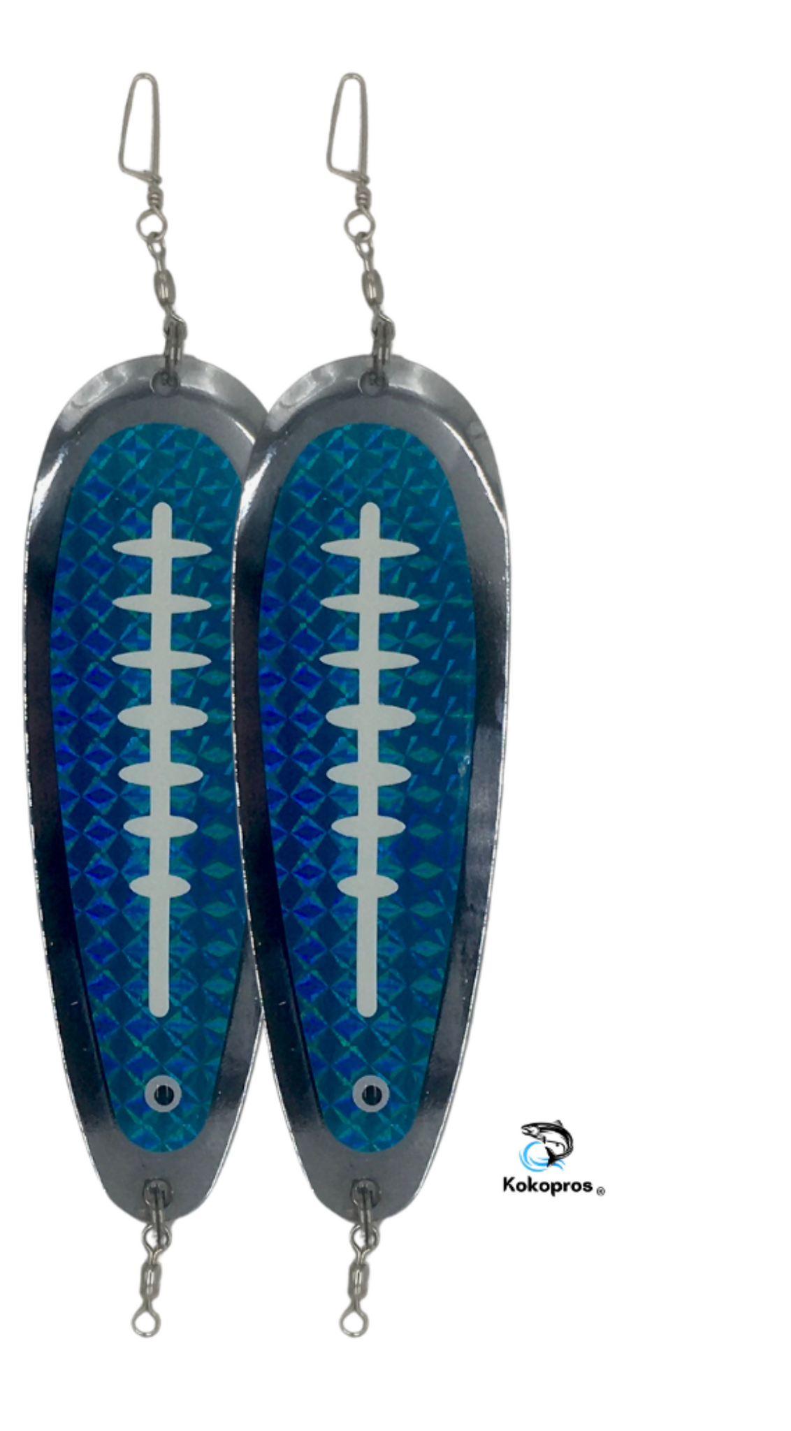 KOKOPROS® 5 ½” Finished Teardrop Flashers, Blue Color (2 PK)