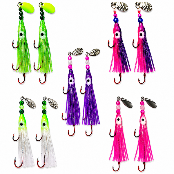 KOKOPROS® Hoochies Luminous Micro Hoochies 10 Pack 4.5 cm