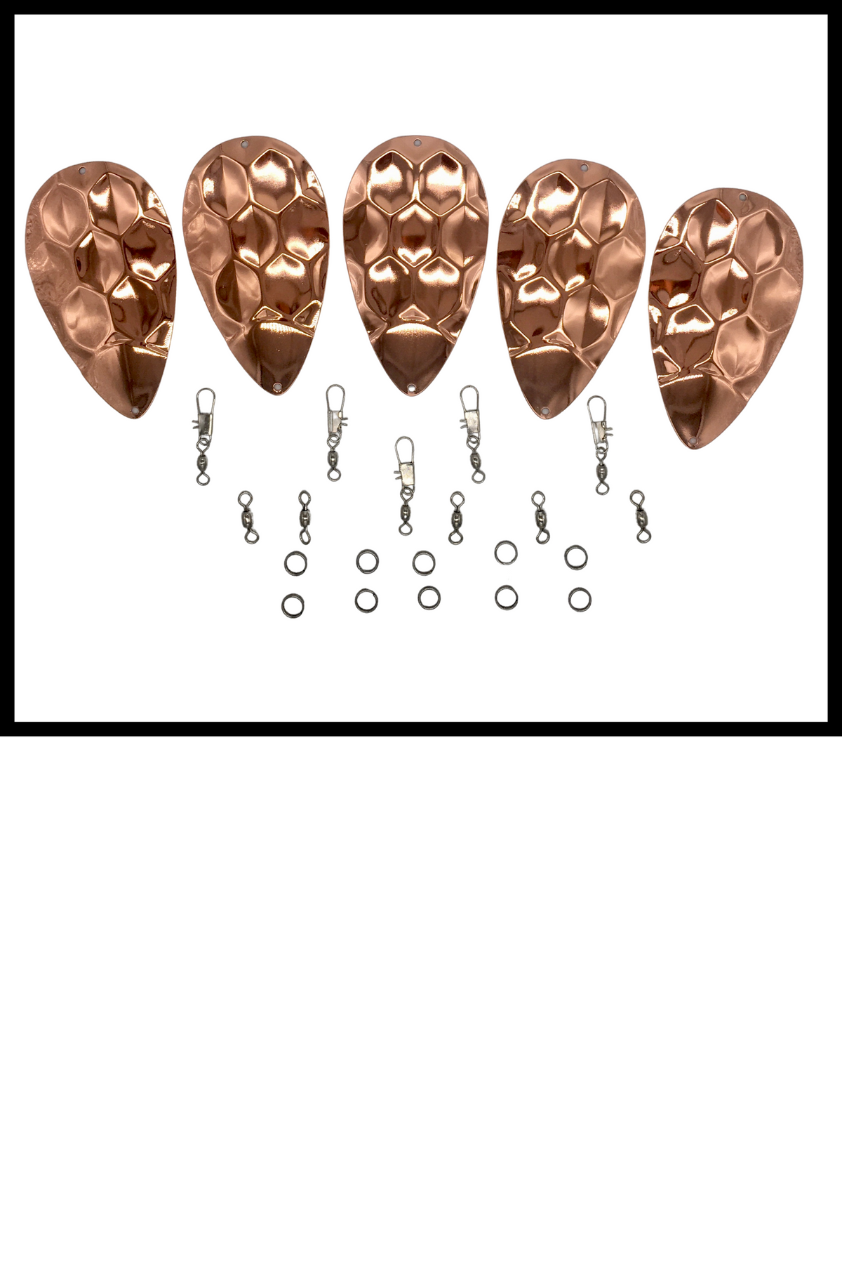 KOKOPROS® DIY dimple jet dodgers with hardware, 5-pack, Copper shown