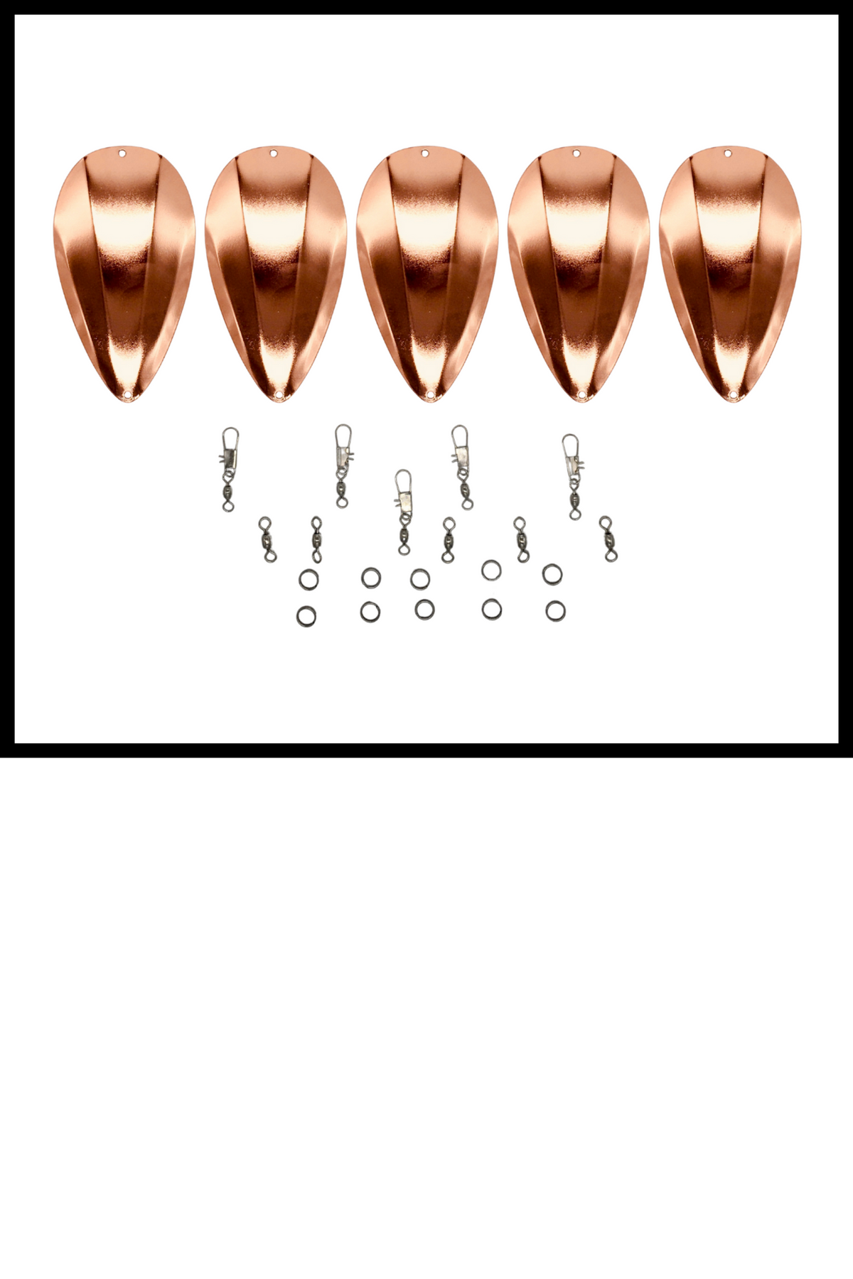 KOKOPROS® DIY jet dodgers 5-pack in gold, copper and silver, alternate view