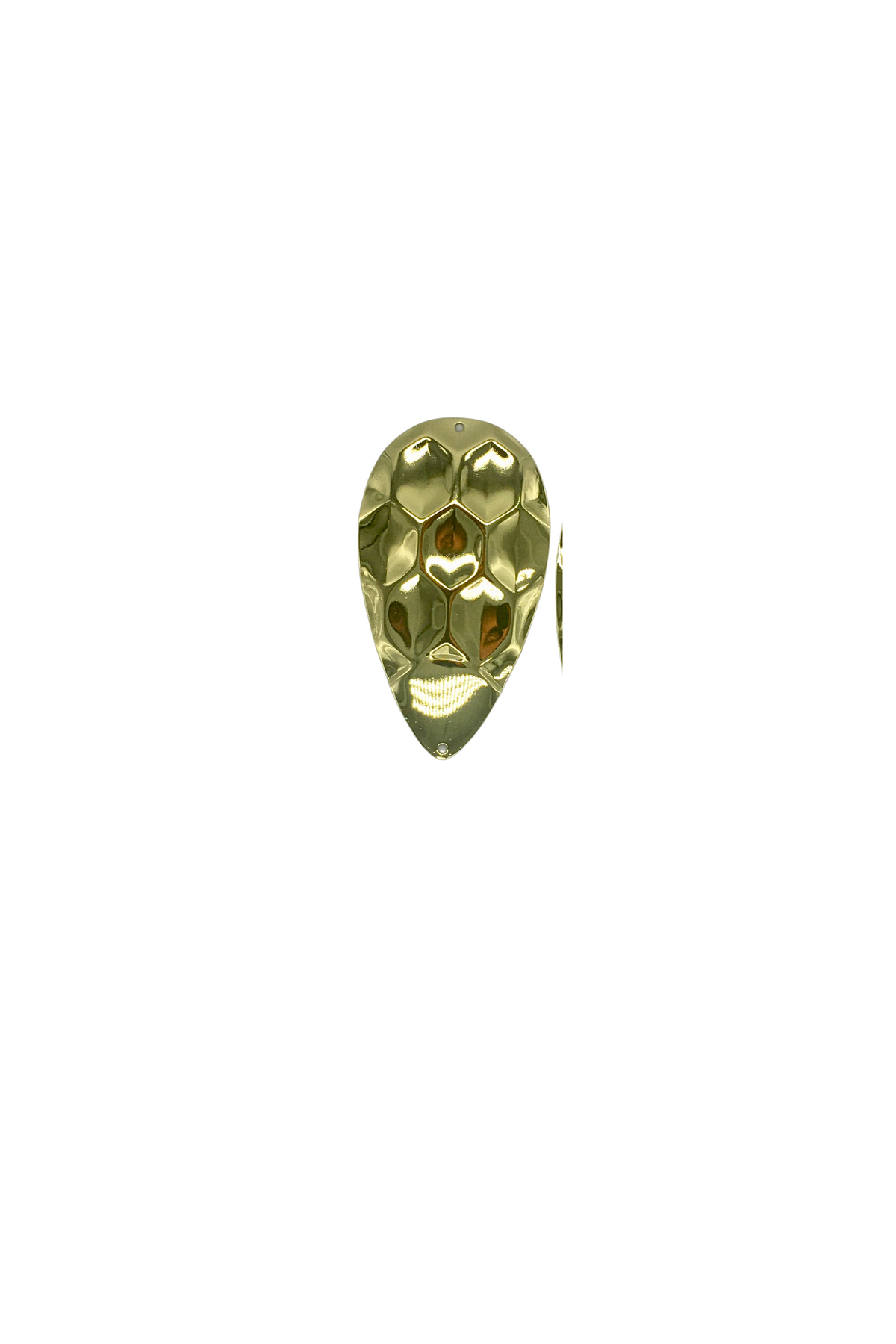 KOKOPROS® dimple jet dodger blanks in silver, gold and copper, 4 1/2-inch, 50-pack, close-up, alternate view
