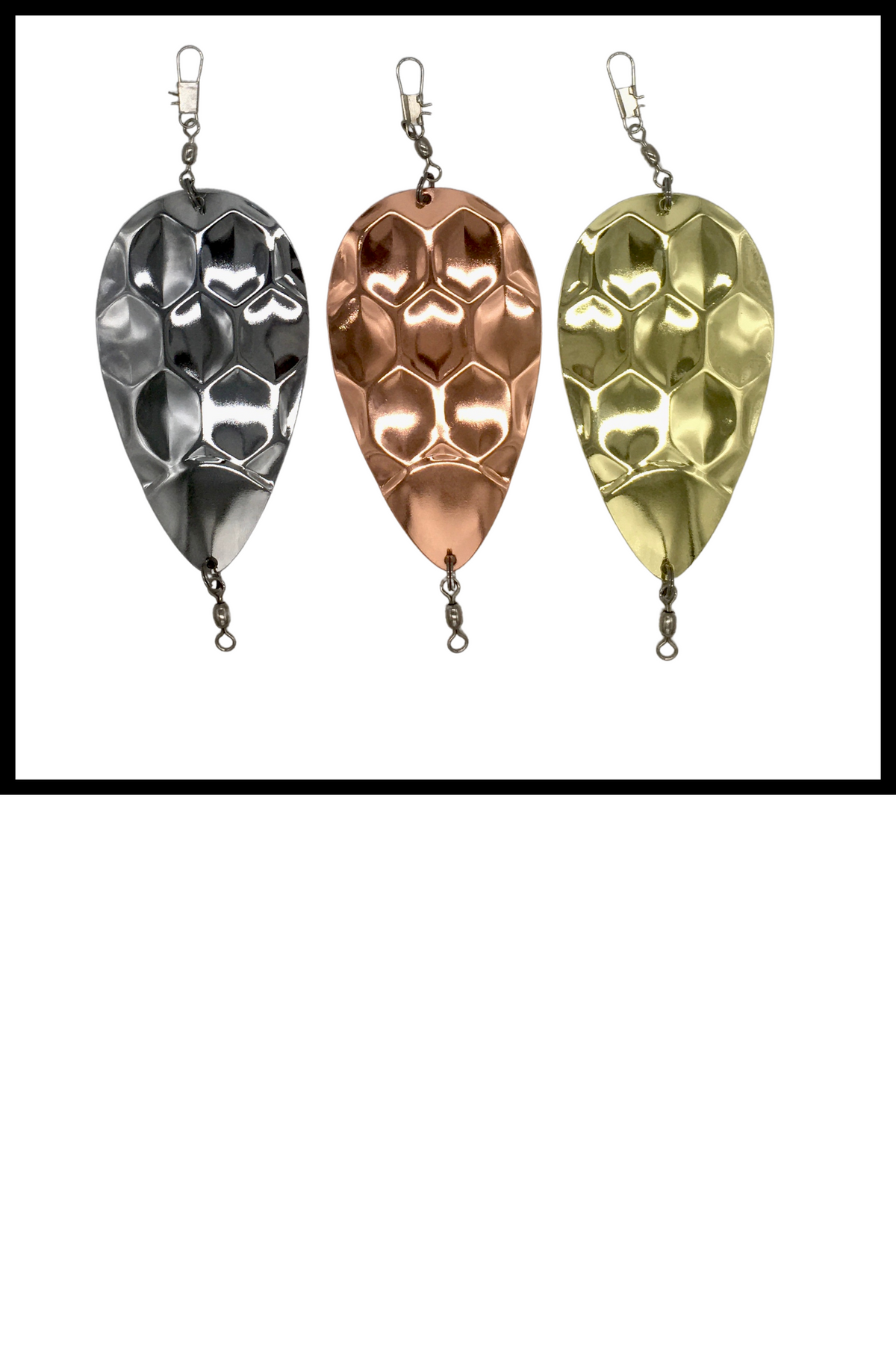 KOKOPROS® dimple jets in copper, silver and gold, 4 1/2-inch, 3-pack