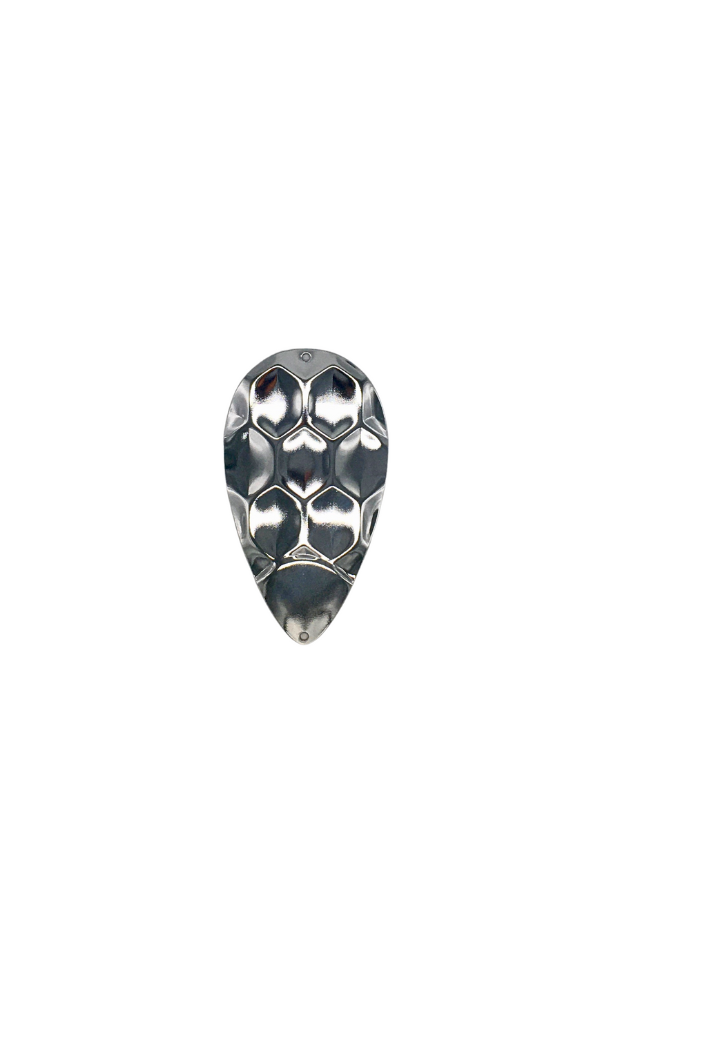 KOKOPROS® dimple jet dodger blanks in silver, gold and copper, 4 1/2-inch, 50-pack, close-up