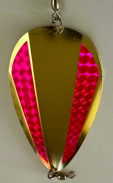 Jet Dodger- Kokopros Golden Jet Dodger with Hot Pink Reflective Sidebar Stickers