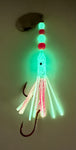 A+ Luminous Micro Hoochie #11 Glow Pink w/Nickle Spinner Blade