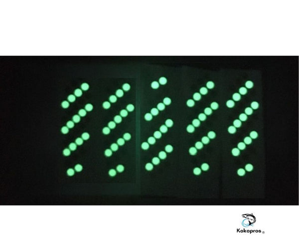 Stickers - KOKOPROS® Hyper Glow Polka Dot Stickers for 5 1/2-inch Teardrop Flashers (5 pack)