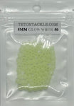 50-Pack of Glow White 5mm Beads- (This item won't change your shipping price)