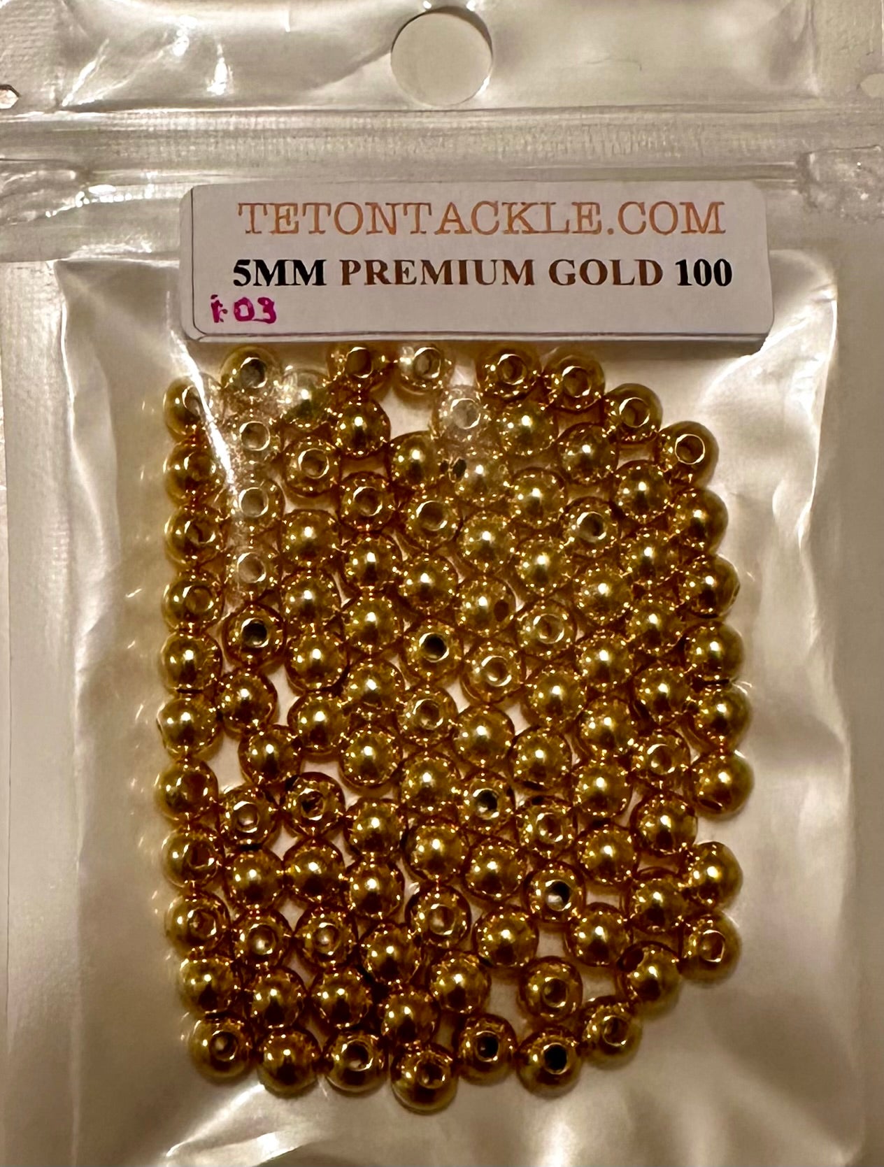 Beads - (5mm)  Gold Beads (100-Pack)