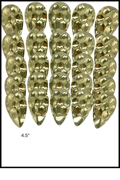 KOKOPROS: Dimple Jet Dodger Blanks - 25-Pack Silver, Copper, Gold