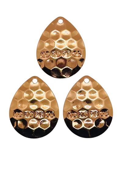 KOKOPROS Colorado Gold, Silver and Copper Hexagon Spinner Blades-3- packs