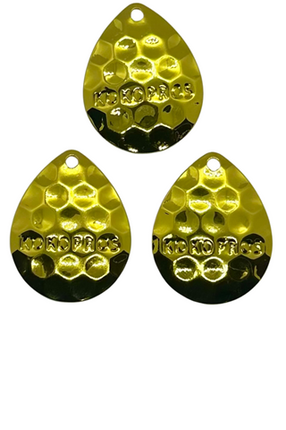 KOKOPROS Colorado Gold, Silver and Copper Hexagon Spinner Blades-3- packs