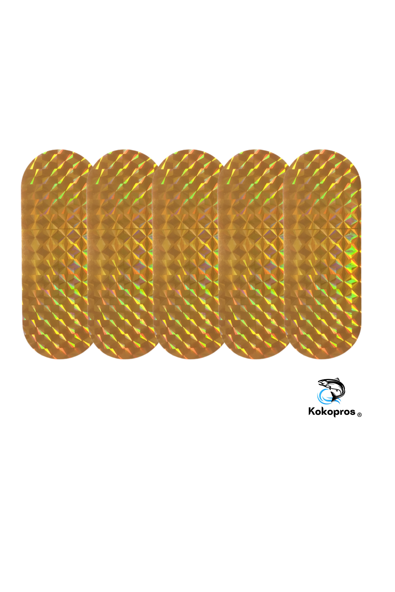 Stickers -KOKOPROS ® Gold Stickers for 4 3/4-inch Skateboard Dodger (5 Pack)
