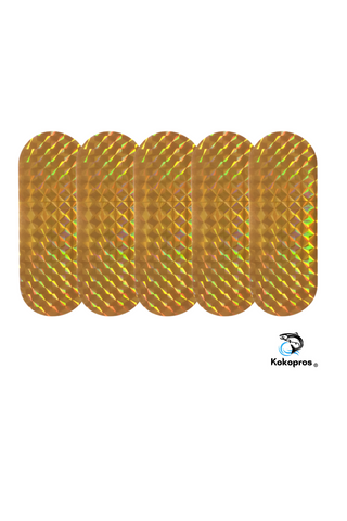 Stickers -KOKOPROS ® Gold Stickers for 4 3/4-inch Skateboard Dodger (5 Pack)