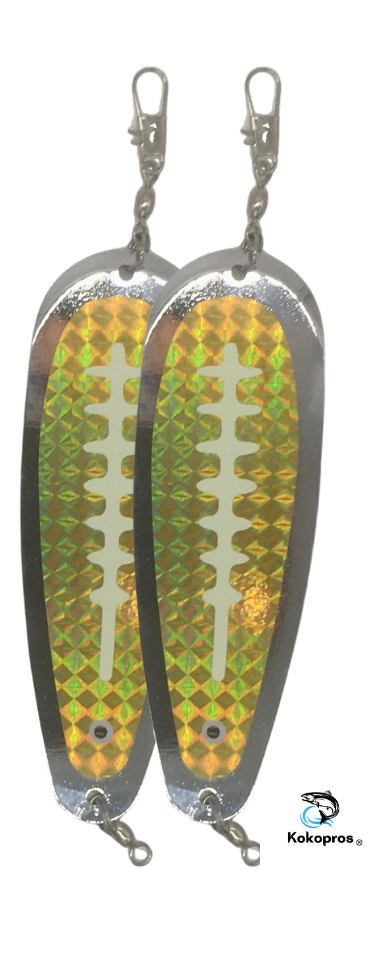 KOKOPROS® 5 ½” Finished Teardrop Flashers, Gold Color (2 PK)